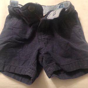 Navy blue shorts with expandable waist band